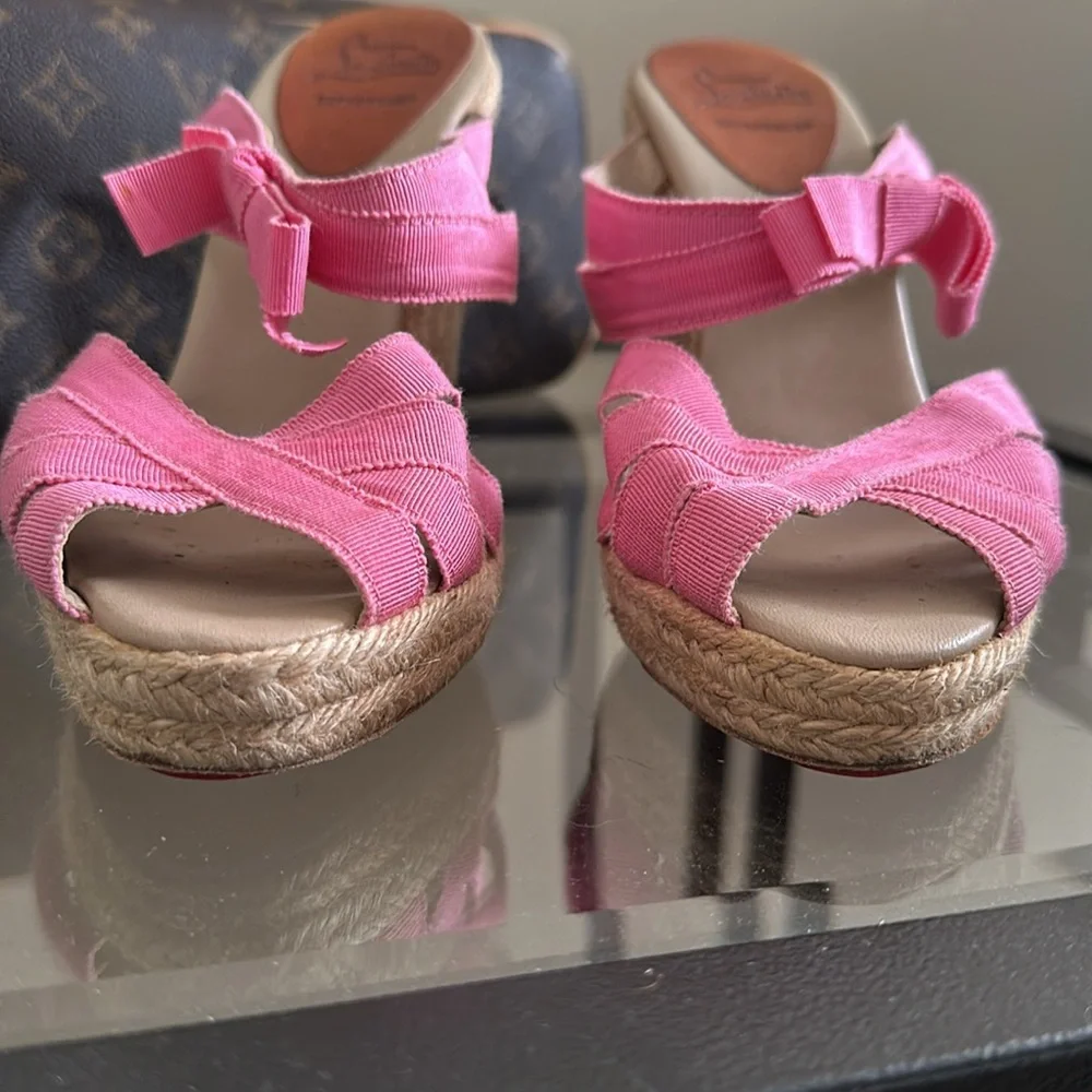 Christian Louboutin Pink Espadrilles EU38 - Picture 5 of 14